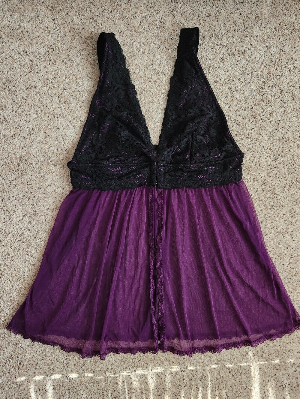 Dreamgirl Purple And Black Lace Lingerie